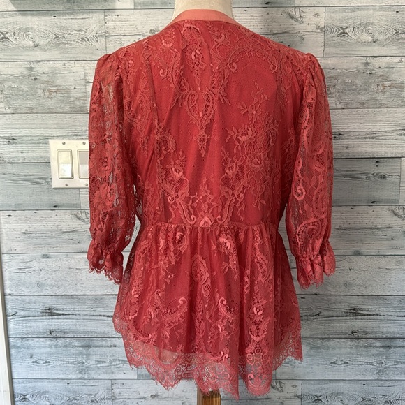 ANTHROPOLOGIE BLANK LONDON KIYANA LACE TOP - Picture 8 of 9